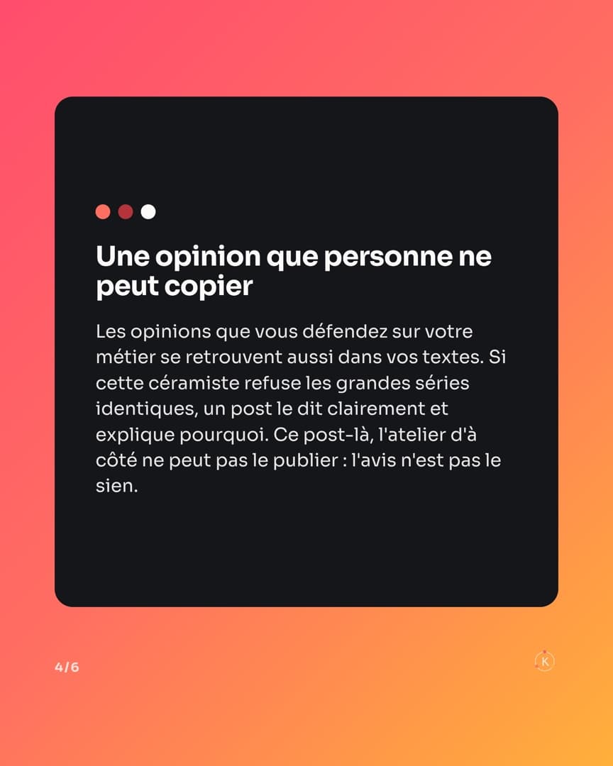 Carrousel « N'importe qui pourrait signer ce post », slide 5