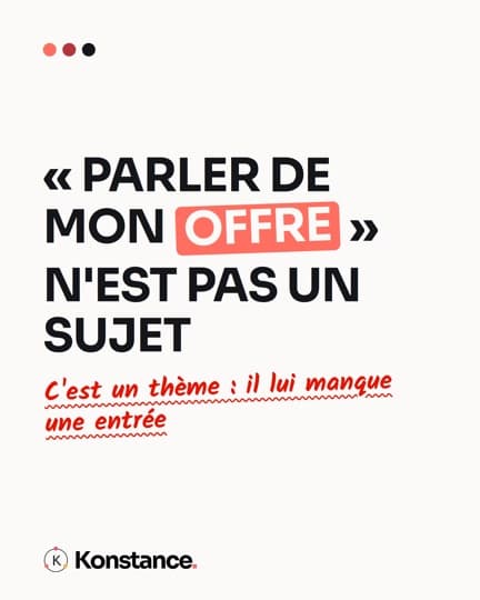 « Parler de mon offre » n'est pas un sujet