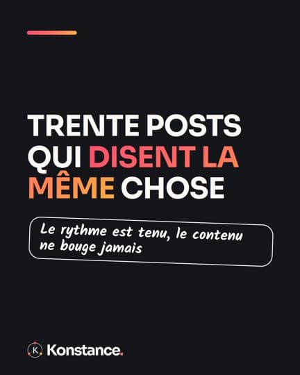 Trente posts qui disent la même chose